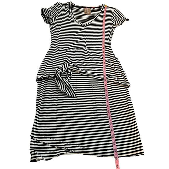 Anthropologie Dolan Left Coast Black & White Stripe Malta Tie Waist Dress,Size S - Picture 12 of 15